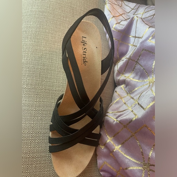 LifeStide Black Wedges Size 8 1/2 - Picture 6 of 7